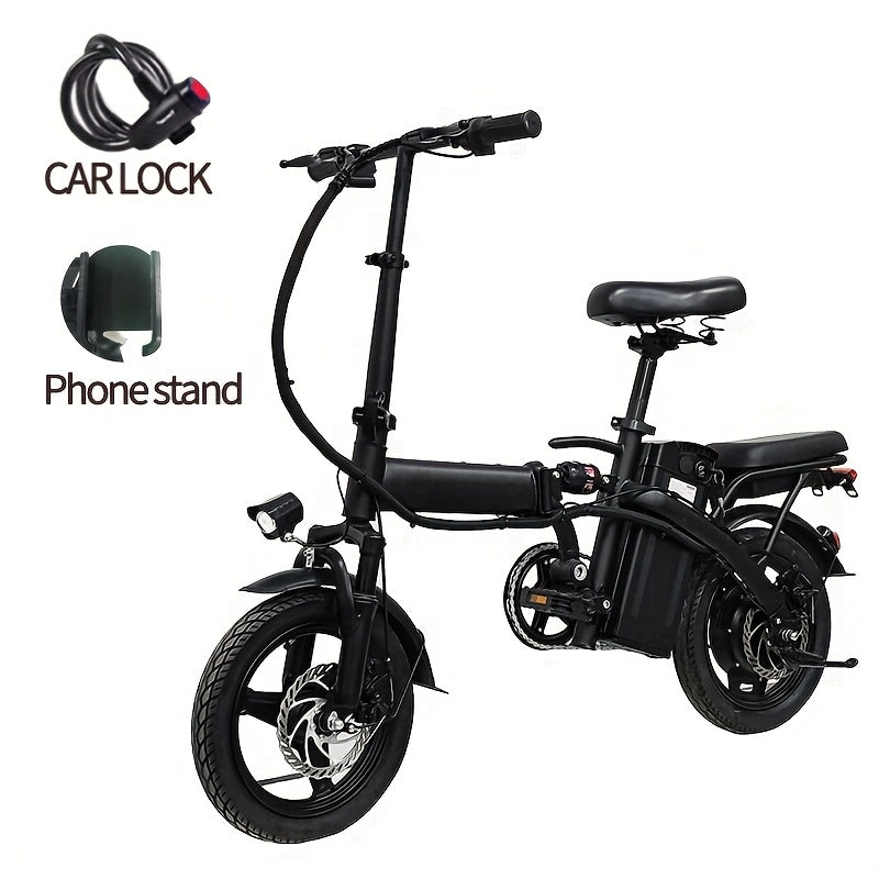 14 Inch Foldable Electric Bicycle, Clearance Dealership, 330 Pound Load-bearing Capacity, Max Speed Of 20 MPH, 48V Lithium Battery, Range Of Approximately 18-28 Miles, Portable Folding Design, Outdoor Cycling Exercise, Urban