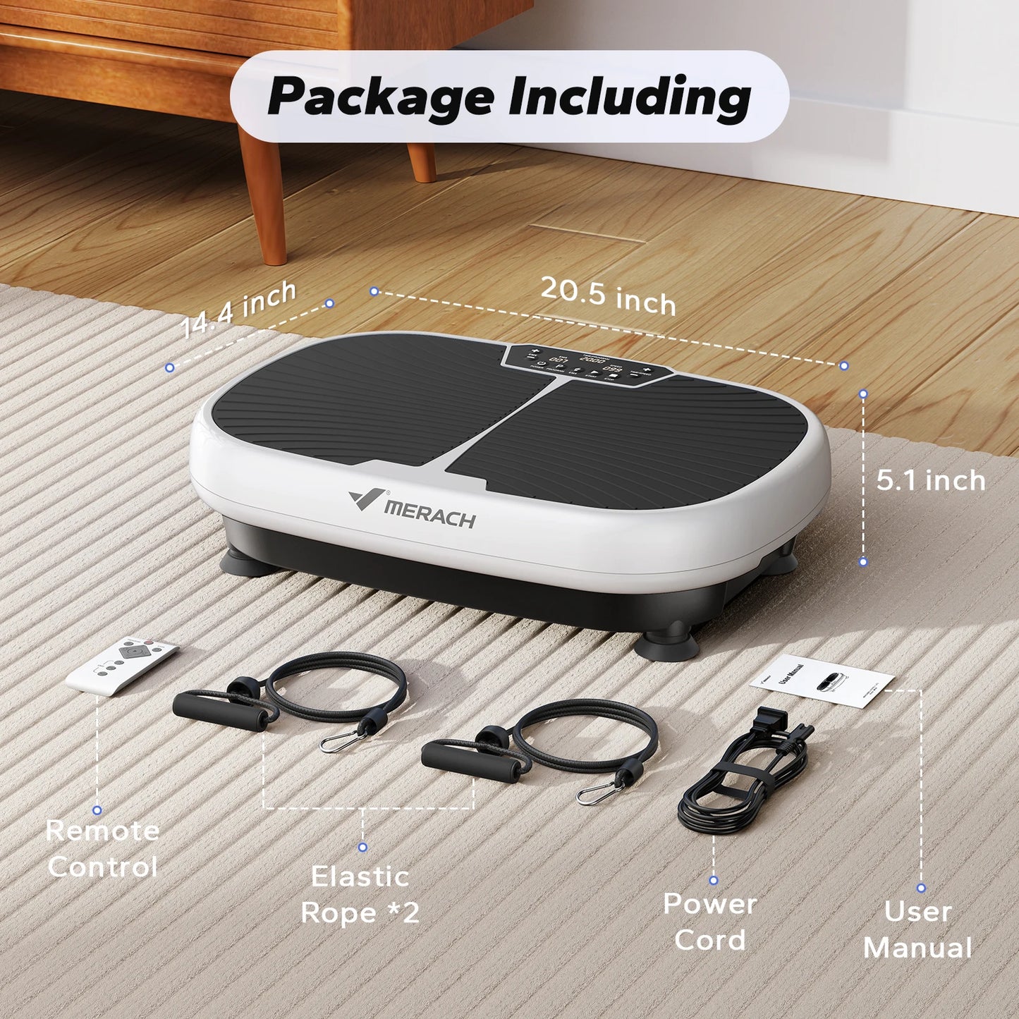 MERACH EMS Vibration Plate Exercise Machine for Lymphatic Drainage Relieve Pain Help Sleep Fat Burning&Weight Loss Exercise Fit