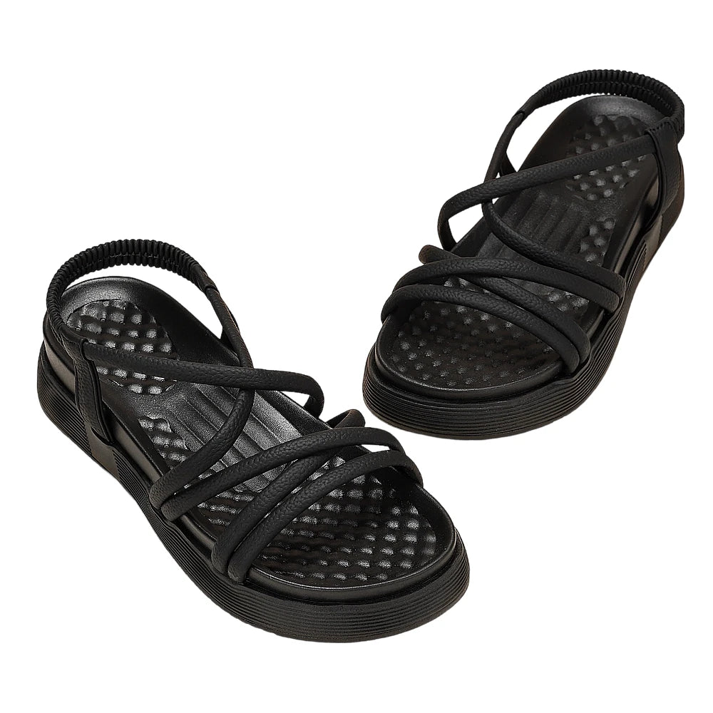 Women'S Beach Sandals Thin Strap Platform Shoes 2026 Summer New Soft Sole Sporty Sandals Versatile Flat Shoes