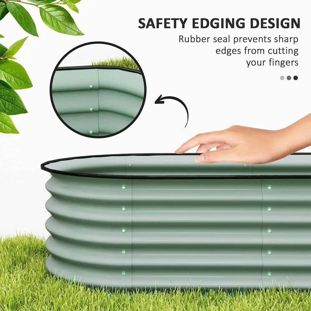 Raised Garden Beds with Arch Trellis, Galvanized Planter Box with ClimNet or ClimVegetables lowers, Metal Raised Bed Kit with Ru
