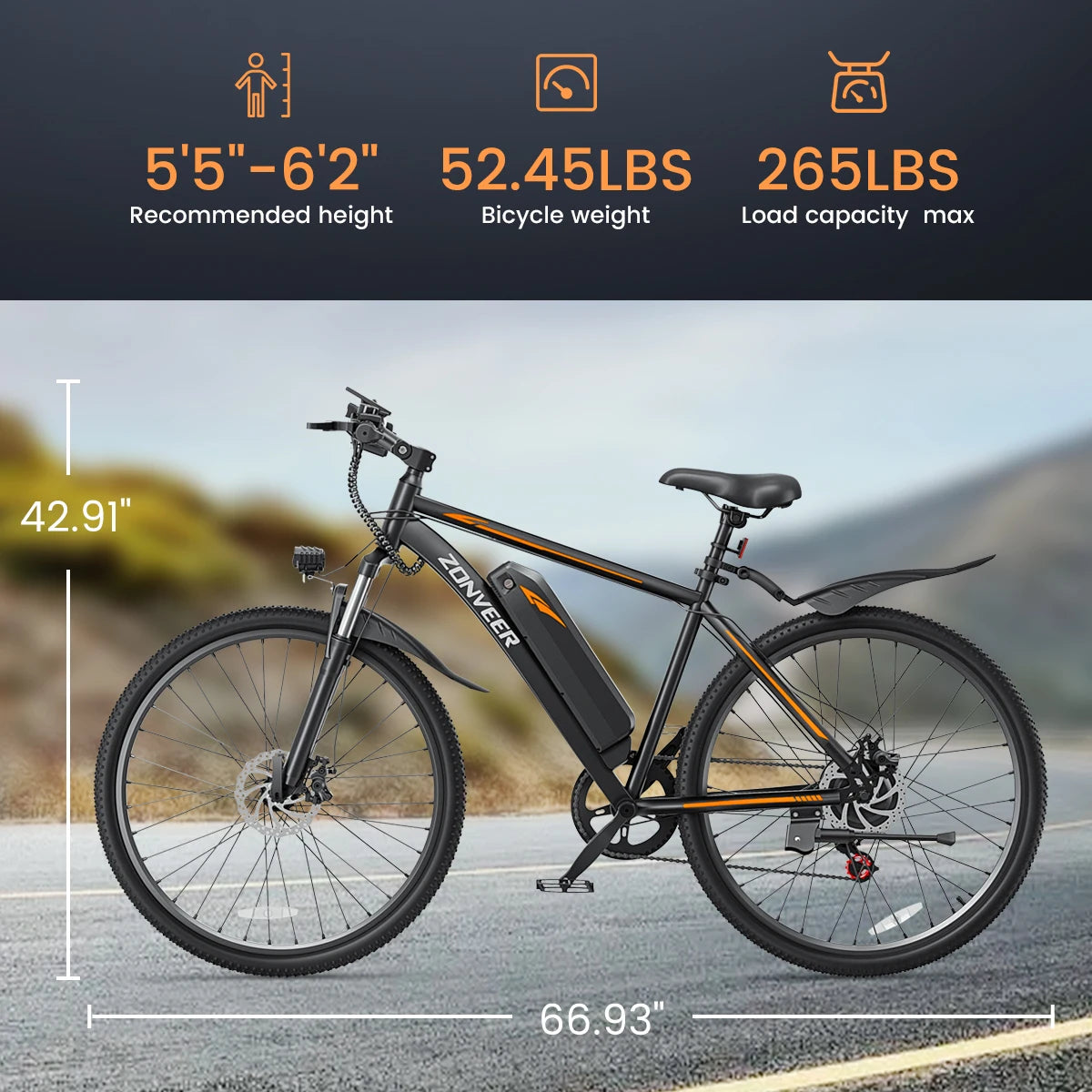 M26 Electric Bicycle Peak 1000W Motor 360WH Lithium Battery Electric Bike 26 Inch city E-bike