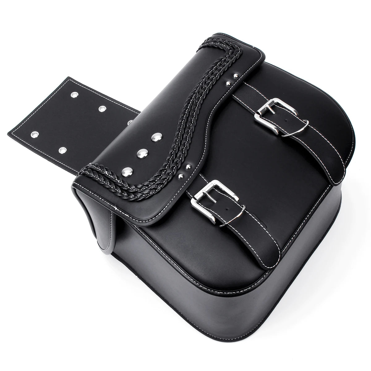 1Pair Motorcycle Saddle Bags PU Leather Side Tool Bag Luggage Storage Pouch Waterproof For Honda/Yamaha/Suzuki