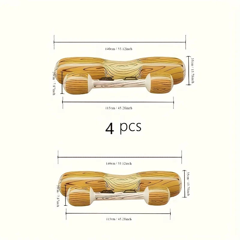 Fun Water Game with Inflatable Floating Wood Grain Patterned Bumper, Suitable for Outdoor Beaches, Pool Parties