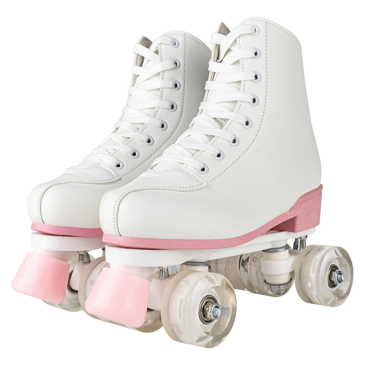 Quad Roller Skates Size 32-40 Adult Women Flashing 4 Wheels Skate Shoes Kids Girls Beginner Outdoor Skating Training Sneakers