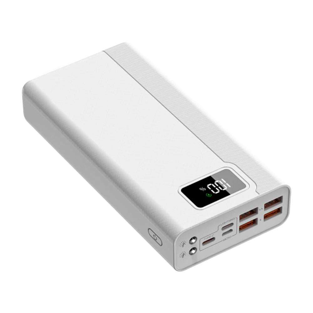 Large-capacity Portable 40000mAh Power Bank With 4 USB Outputs, LED Digital Battery Display, LED Lighting, Fast Charging