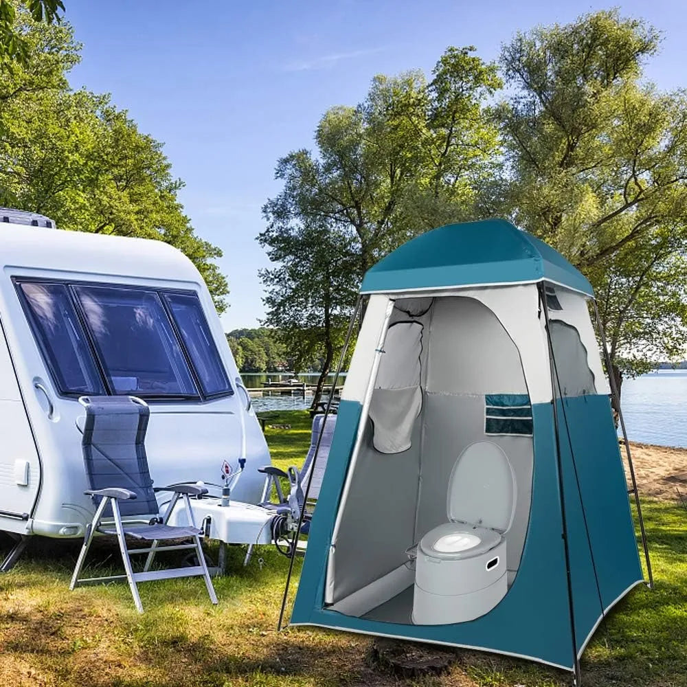 Portable Toilet | Indoor Outdoor Commode w/Detachable Inner Bucket & Removable Paper Holder, Lightweight