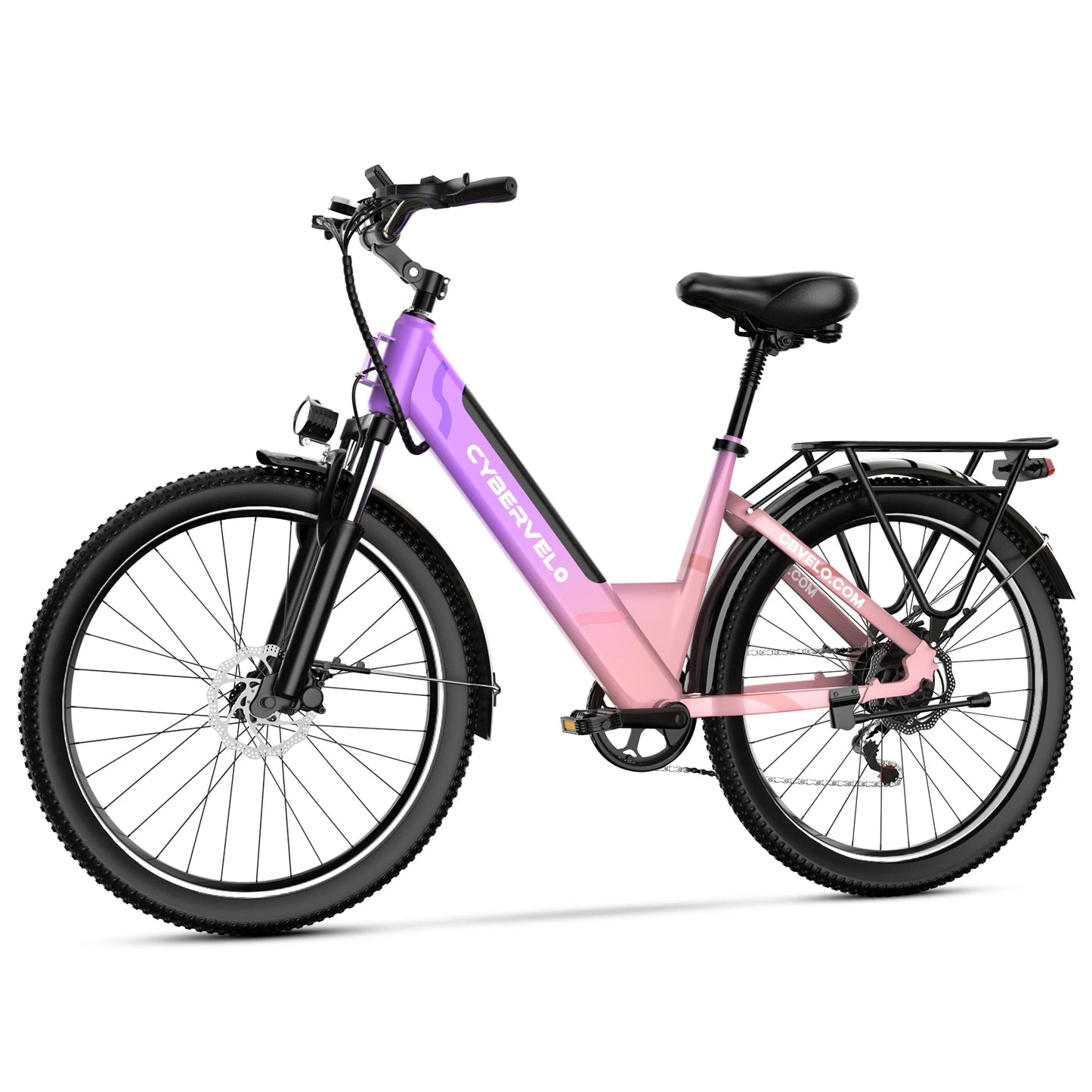 Cybervelo EK7/EK2 26" Electric Bike with 7-Speed,1000 Peak E-Bike for Adults,80 Miles Removable Battery,one year warrenty