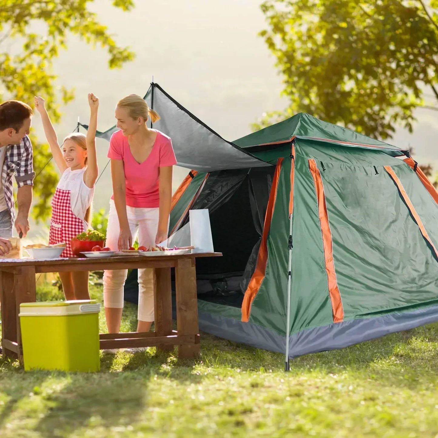 Outdoor Self-driving Travel Camping Tent Auto Quick-opening Tent Portable Rainproof Sunshine-proof Hiking Sunshine Shelter 텐트