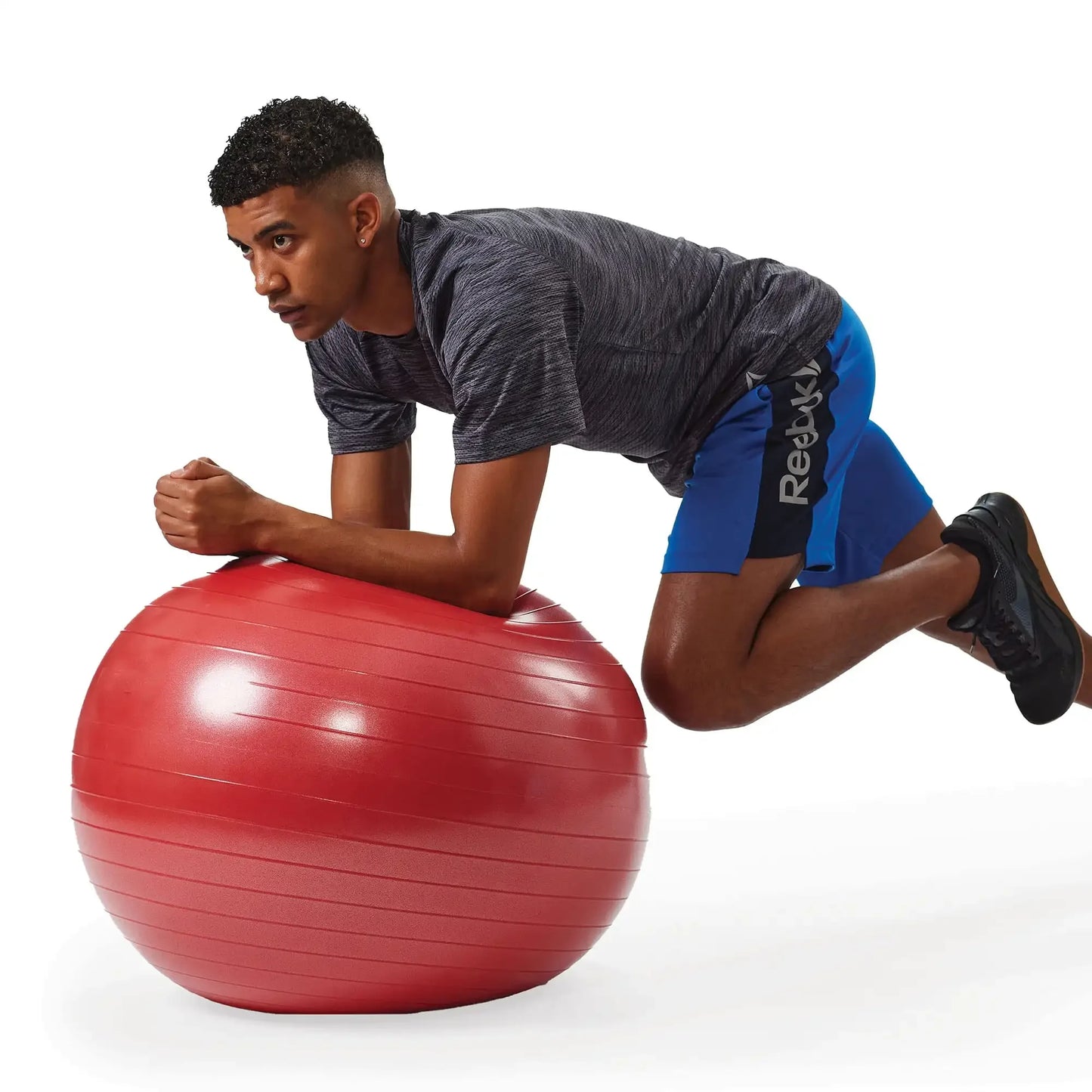 55-75CM Weighted Stability Ball with Pump, Anti-Burst Exercise Yoga Ball for Home Gym, Balance & Core Training