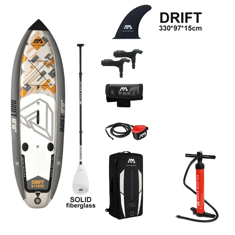 AQUA MARINA 330*97*15cm DRIFT inflatable sup board stand up paddle board, fishing SUP board surfing board with incubator A01010