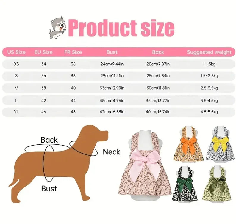 Fashion Cat Pet Dog Dress Sleeveless Cyan Flower Slim Style Cat Princess Dog Dresses Summer Clothes Puppy Skirt Chihuahua Bichon