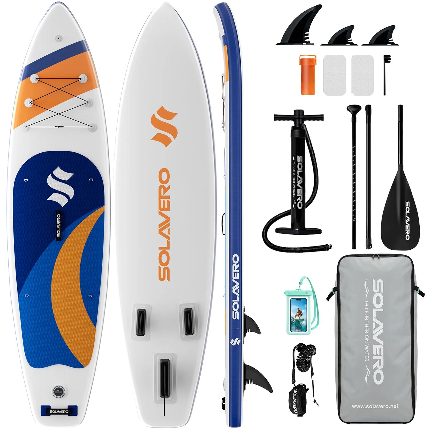 Inflatable Stand Up Paddle Board with Accessories, Wide Stable SUP Yoga Board, Non-Slip Deck, Paddle, Pump, Leash & Carry Bag for Youth & Adults