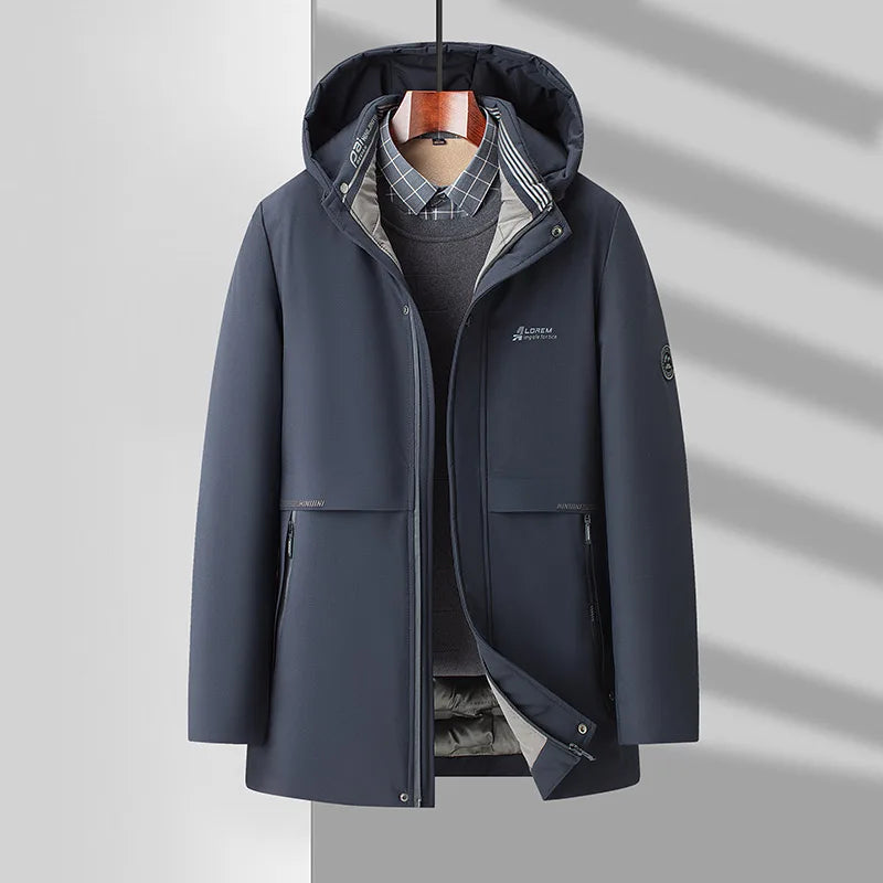 Top Grade Thick Fashion Casual Designer Outerwear Hooded Winter Warm Parka Coat Mens Newest Jacket Windbreaker Mens Clothes