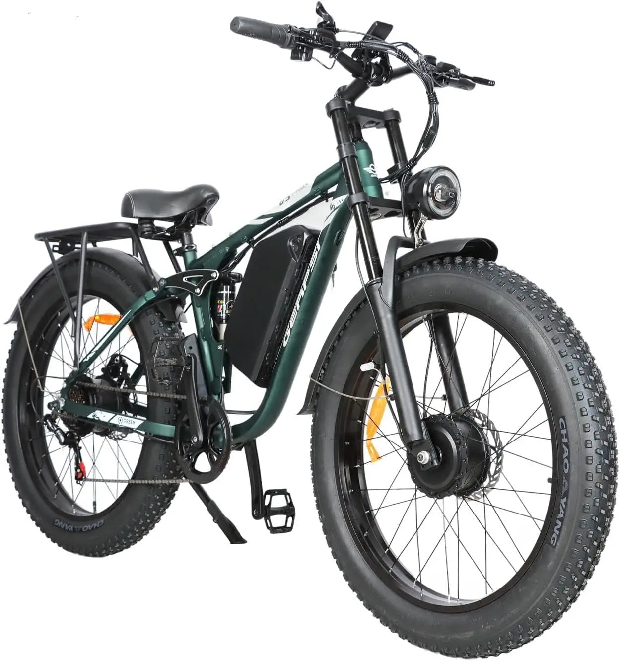 BAOLUJIE 2603 Electric Bike for Adults,52V 32AH Electric Bicycle,Peak 5000W Mountain E-bikes,21-speed Dual Motors Moped Ebike