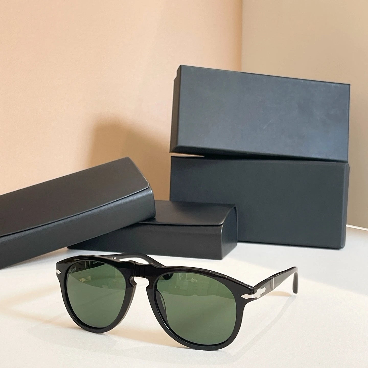 Luxury Vintage Punk Fashion Trend Sunglasses 649-S Oversize Design Glass Lens Solid Thick Acetate Oval Style Unisex Top Quality
