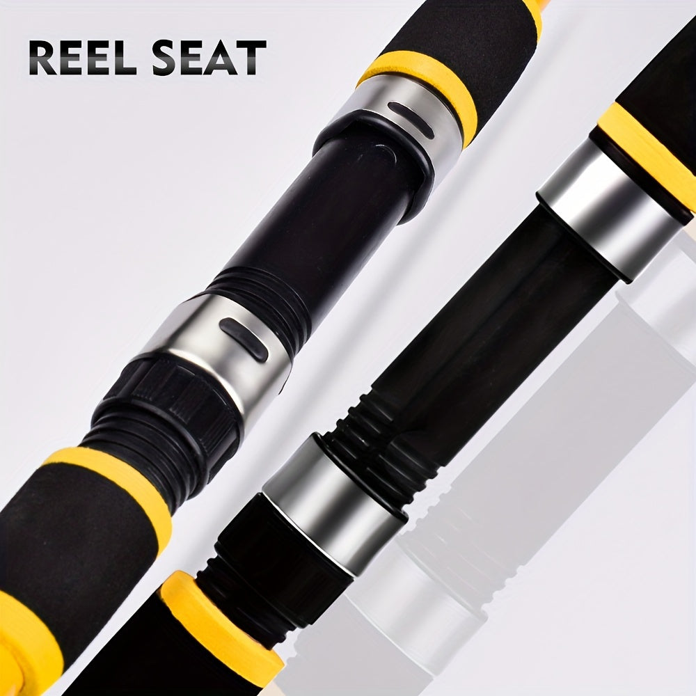 PRO BEROS Telescopic Fishing Rod 4.9ft/5.6ft Heavy-Duty Fiber Baitcasting Pole - Collapsible Power Rod with Spinning Compatible for Freshwater/Saltwater Fishing, Portable for /boat (Ideal for Trout, Bass, Pike) - Ideal