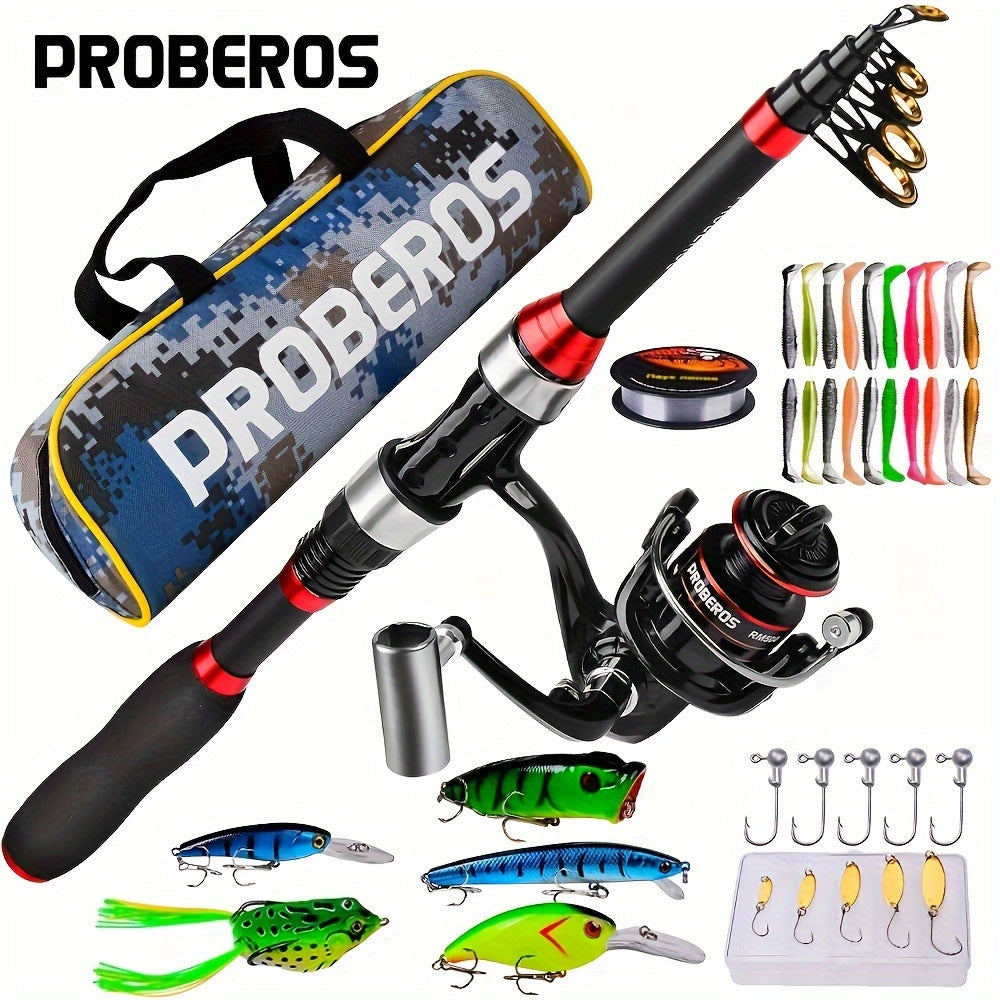 Ultralight Carbon Fishing Rod Set with Spinning Wheel and Long Cast Capability - Complete Tackle Package for Sea Fishing
