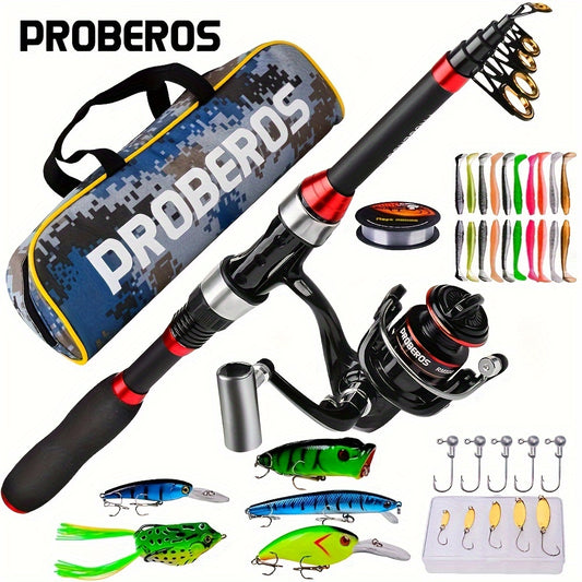 Ultralight Carbon Fishing Rod Set with Spinning Wheel and Long Cast Capability - Complete Tackle Package for Sea Fishing