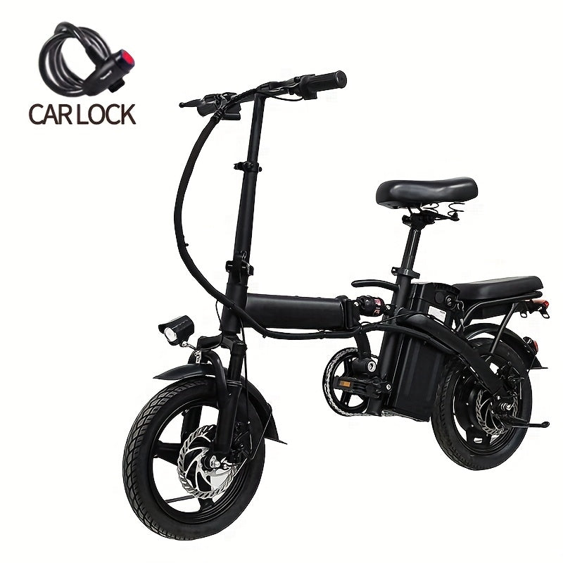 14 Inch Foldable Electric Bicycle, Clearance Dealership, 330 Pound Load-bearing Capacity, Max Speed Of 20 MPH, 48V Lithium Battery, Range Of Approximately 18-28 Miles, Portable Folding Design, Outdoor Cycling Exercise, Urban