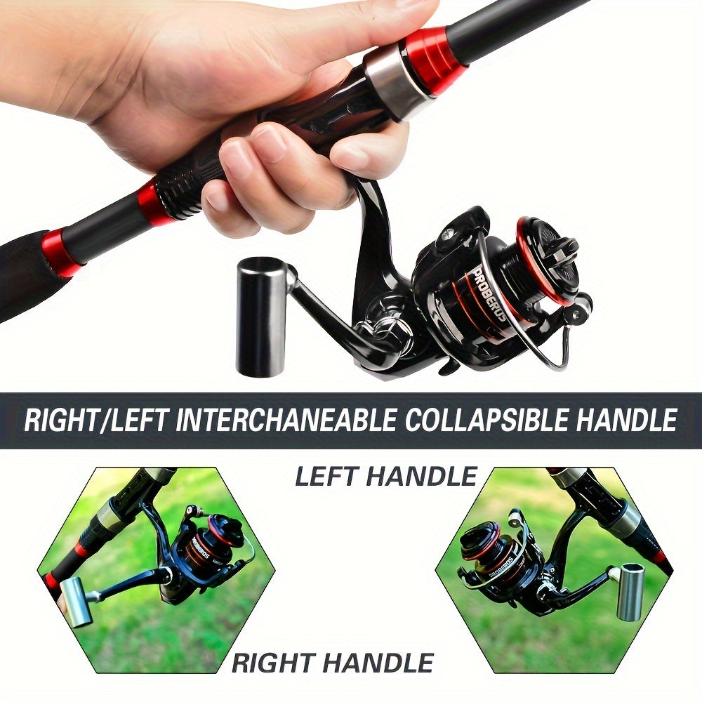 Ultralight Carbon Fishing Rod Set with Spinning Wheel and Long Cast Capability - Complete Tackle Package for Sea Fishing