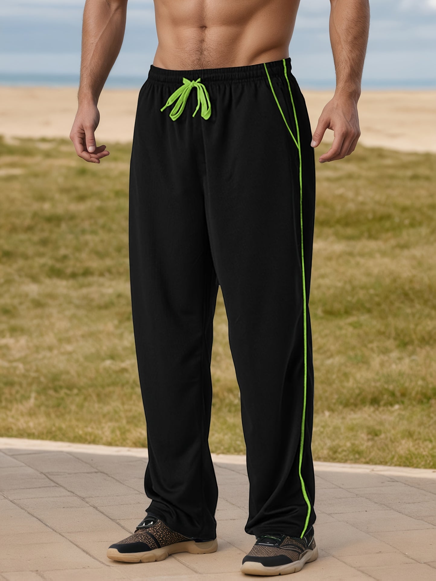 Men'S Athletic Long Pants, Stylish for Running, Fitness, And Casual Outings.