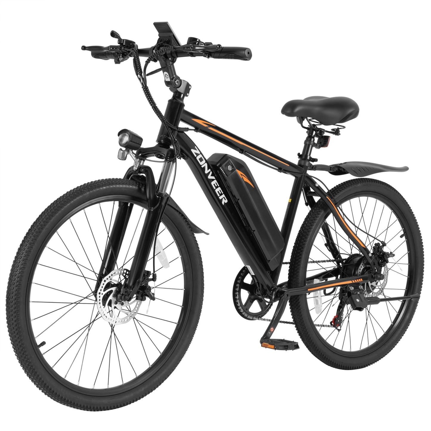 M26 Electric Bike for Adults - 500W Motor, 40-Mile Range & 20MPH High-Speed, 26" All-Terrain Tire Ebike with Front Suspension, 7-Speed Shimano System, 360Wh Removable Battery, Hydraulic Disc Brakes, Carbon Rims & Off-Road for
