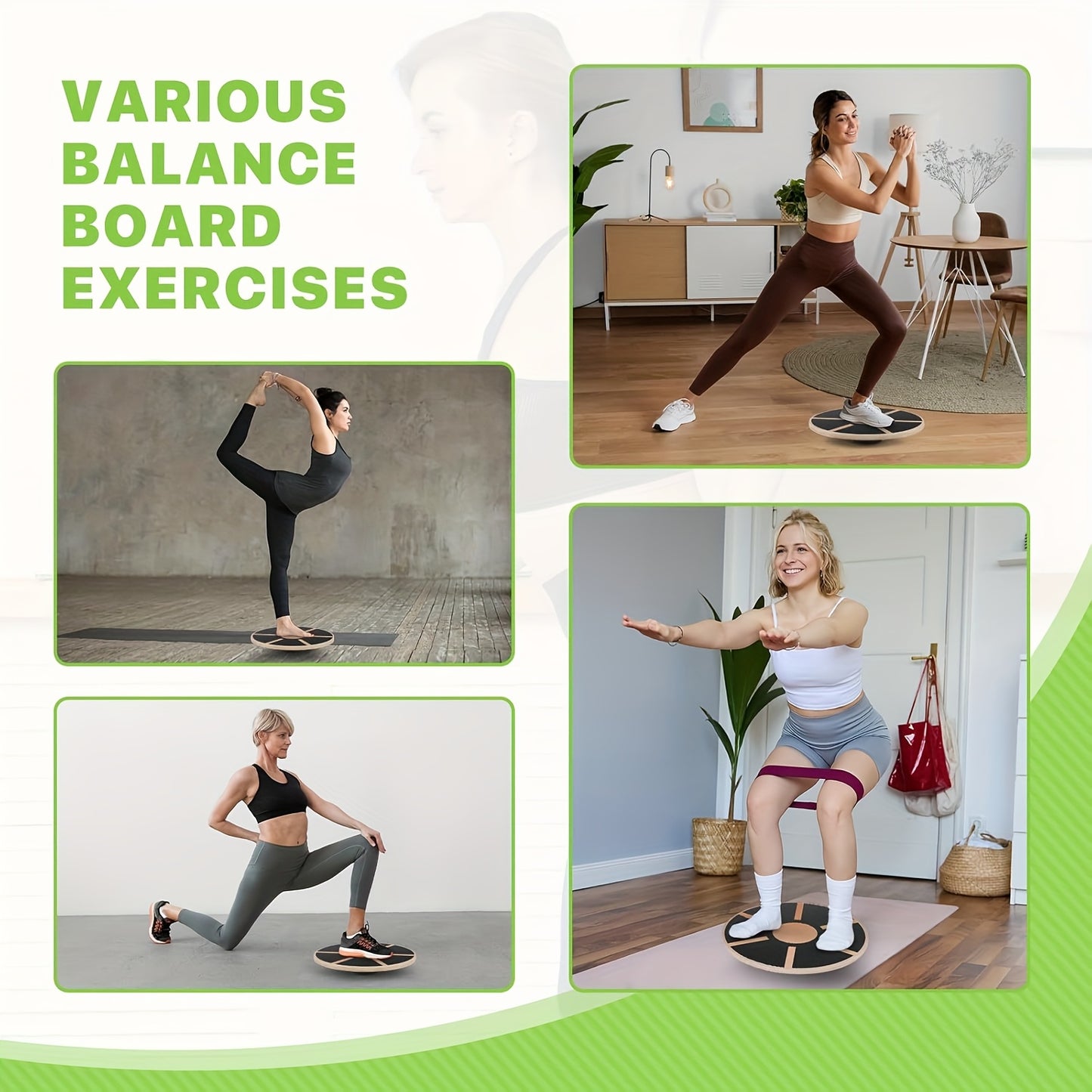 15.6" Wooden Wobble Balance Board - 360° Rotating Stability Trainer with Non-Slip Surface, 330lb Capacity & Dual Handles for Core Workouts, Physical Relax, Home Gym - Pink/Black, Stability Training Tool, Textured Surface, Du