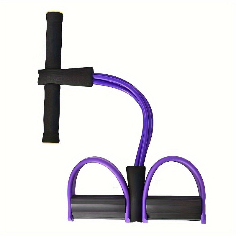 Six-Tube Upgraded High-Tension Resistance Band - Ergonomic Design, Durable Purple Resistance Bands, Suitable for Home Gym, Cardio Exercise, and Strength Training, Exercise Accessory, Fashionable Sports Equipment, Comfortable