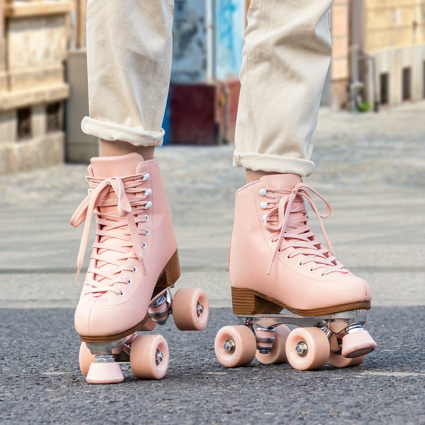 Roller Skates For Women/Youth With Height Adjustable Stoppers Retro Quad Roller Skates For Outdoor And Indoor