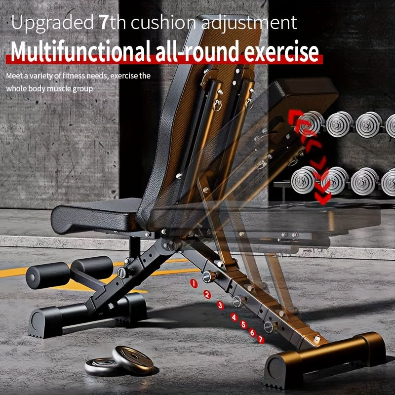 Shoulder and Chest Muscle Exercise Dumbbell Bench, Home Fitness Chair, Bench Press and Sit-Up Assist Equipment, Barbell Fly Foldable Multifunctional Fitness Bench