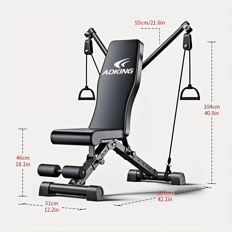 Shoulder and Chest Muscle Exercise Dumbbell Bench, Home Fitness Chair, Bench Press and Sit-Up Assist Equipment, Barbell Fly Foldable Multifunctional Fitness Bench