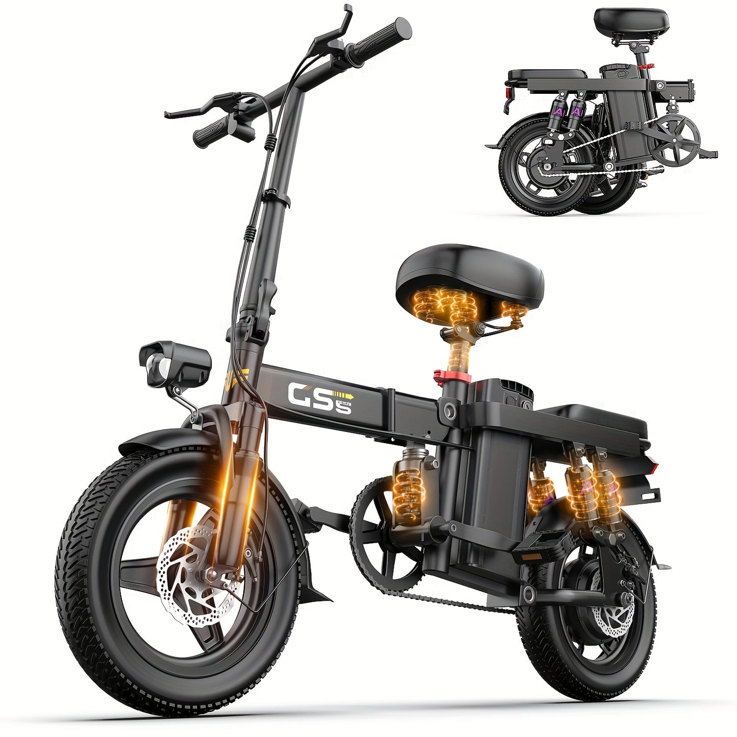 Adult Electric Bicycle, 500W Motor, 20 Miles Per Hour, 10-35 Miles Of Range, 48V 8AH/10AH/15AH Battery, Mini Folding Electric Bicycle, Lightweight Adult Electric Bicycle, Suitable For Urban Commuting, Christmas Gift For Teena