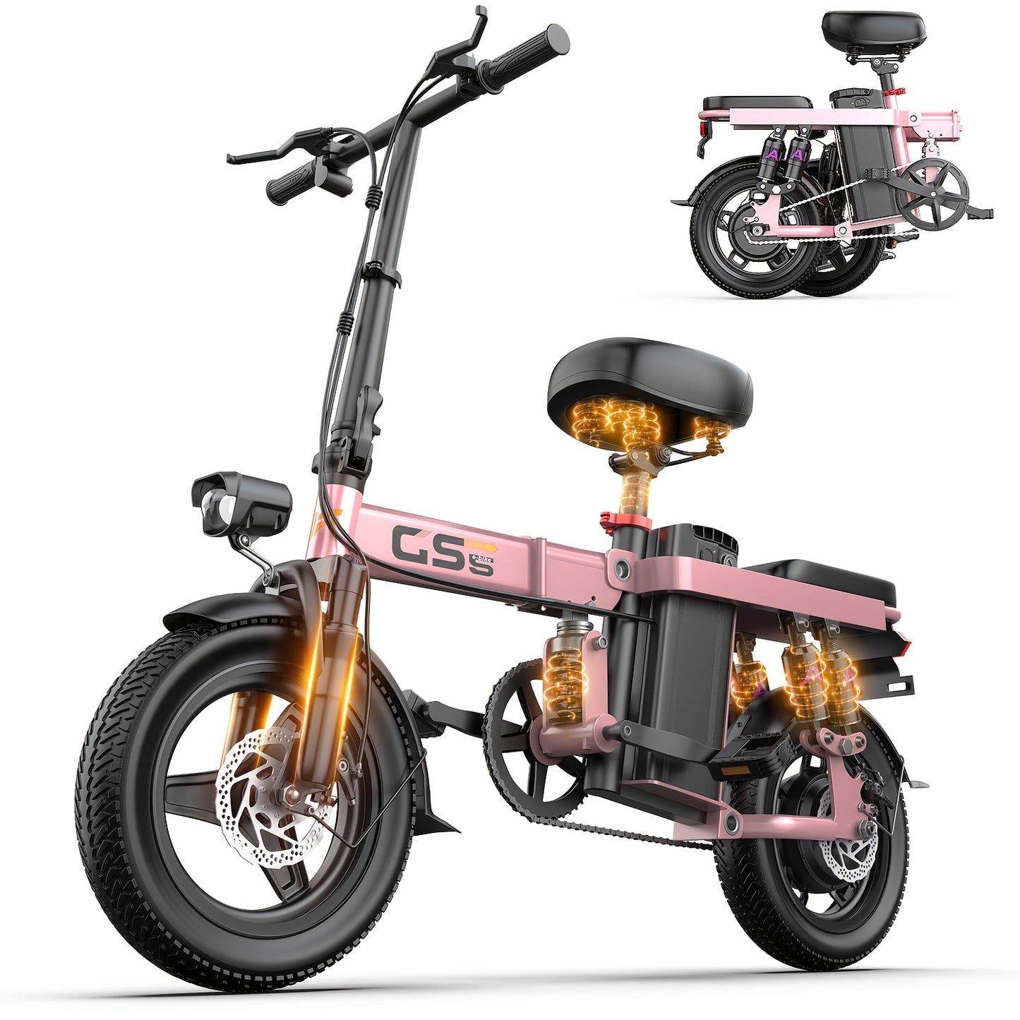 Adult Electric Bicycle, 500W Motor, 20 Miles Per Hour, 10-35 Miles Of Range, 48V 8AH/10AH/15AH Battery, Mini Folding Electric Bicycle, Lightweight Adult Electric Bicycle, Suitable For Urban Commuting, Christmas Gift For Teena