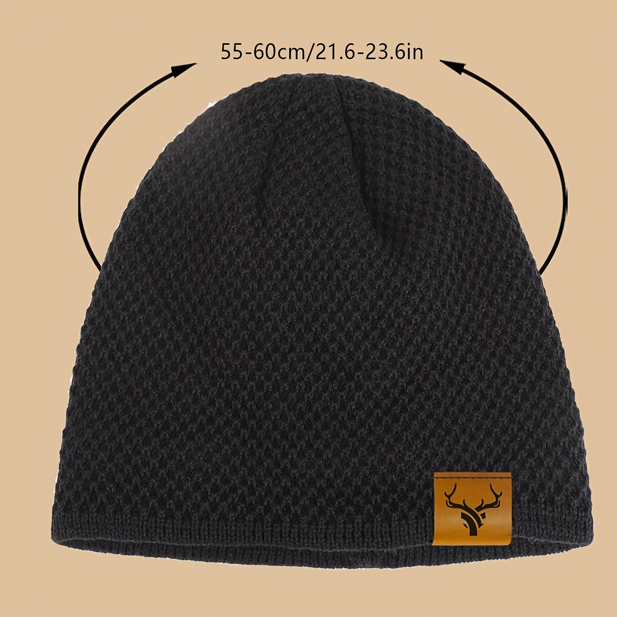1pc Thermal Winter Beanie Hat - Thick Plush-Lined Cold Weather Ski Cap, Soft Elastic Fit for Men & Women, Lightweight Warm Beanie for Skiing, Hiking, Hunting, Halloween, Christmas - Ideal Gift for Outdoor Activities & Everyda