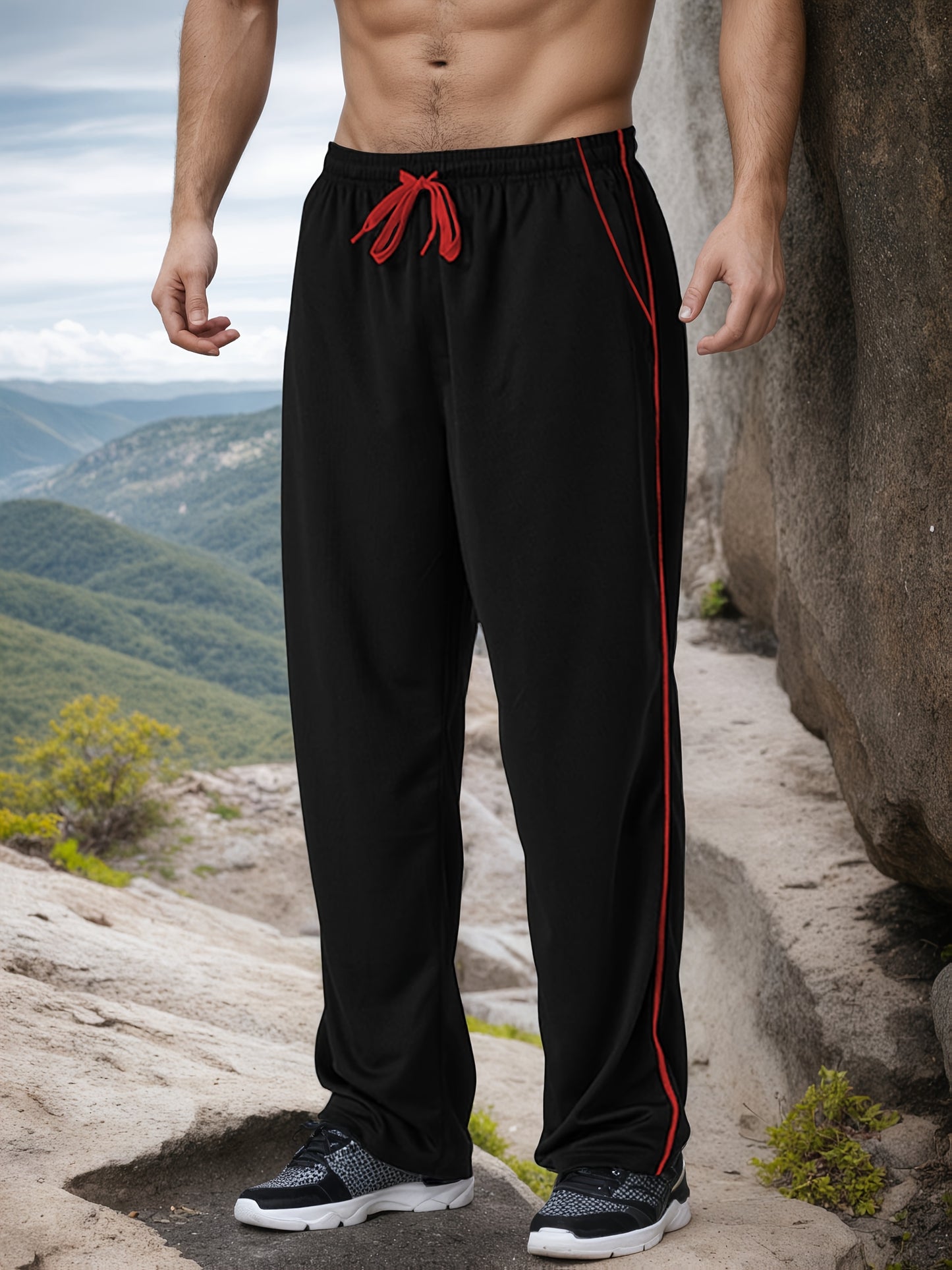 Men'S Athletic Long Pants, Stylish for Running, Fitness, And Casual Outings.