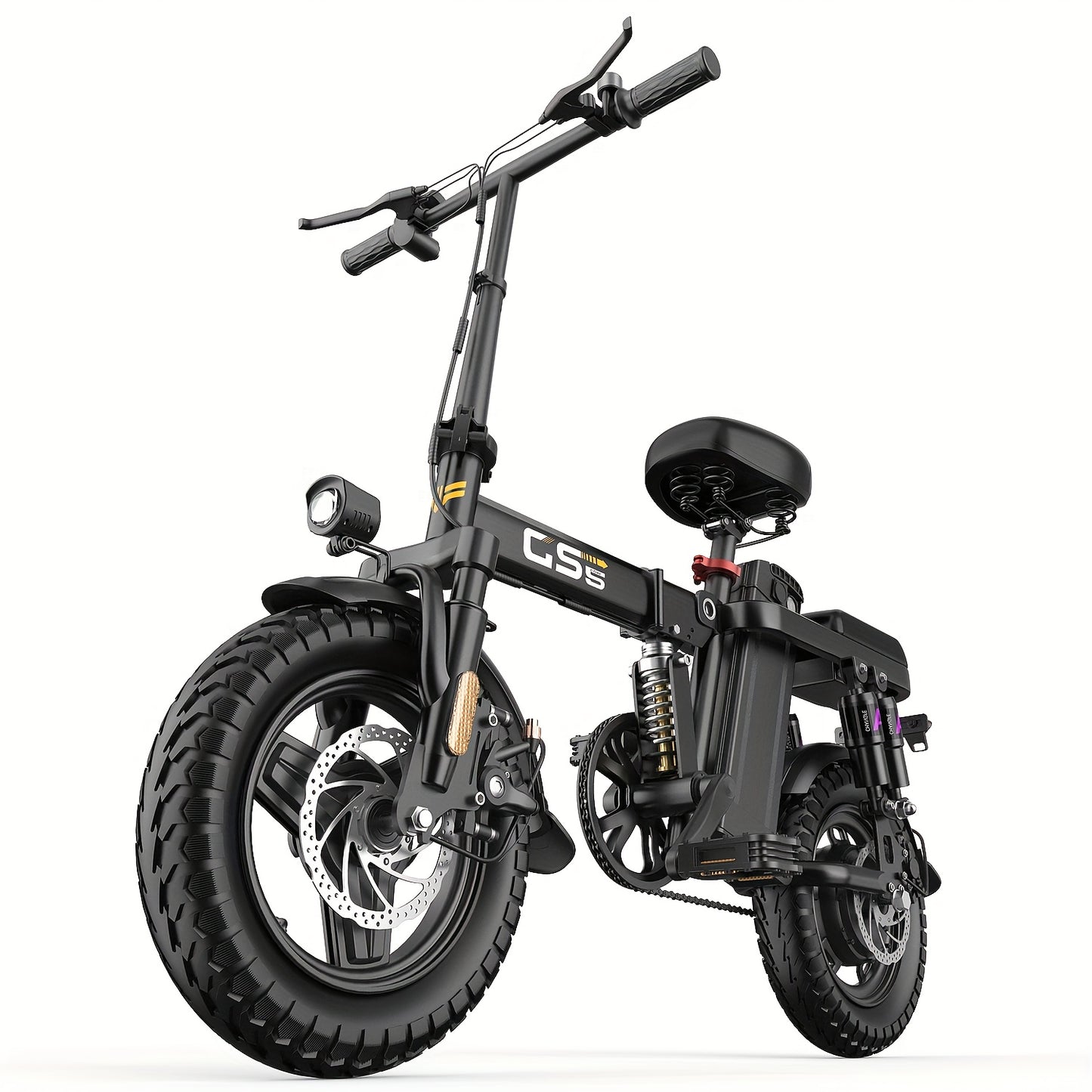 Adult Folding Electric Bicycle | 500W Motor, 20 Mph Speed, 10-35 Mile Range, 14-inch Compact Size, Disc Brakes, City Commuting Electric Bike, High-quality Accessories, Alloy Steel Wheels, Classic Style