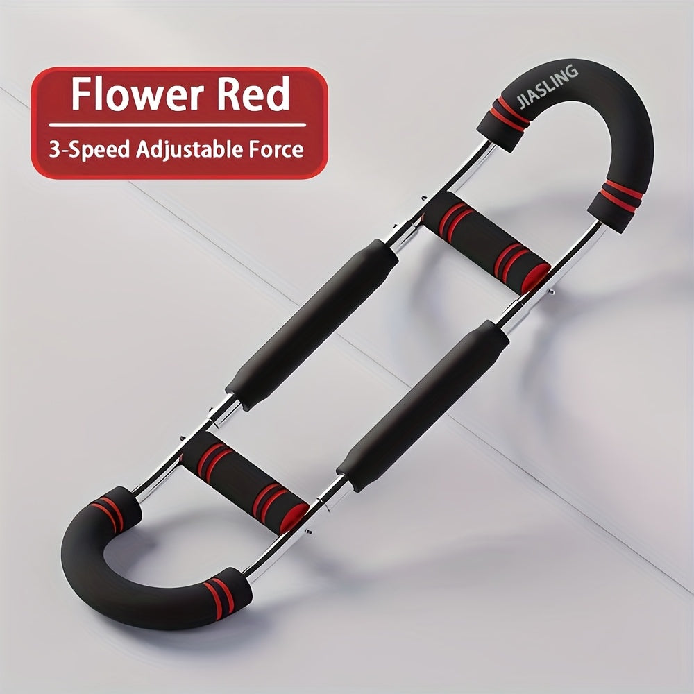 Arm Strength Trainer U-shaped Multi-functional Adjustable Forearm Strengthener Chest Exercise Equipment, Triceps, Portable Spring Resistance 2 Levels Of Adjustable Resistance Bands, Comfortable Grip, Detachable Design, 60-100