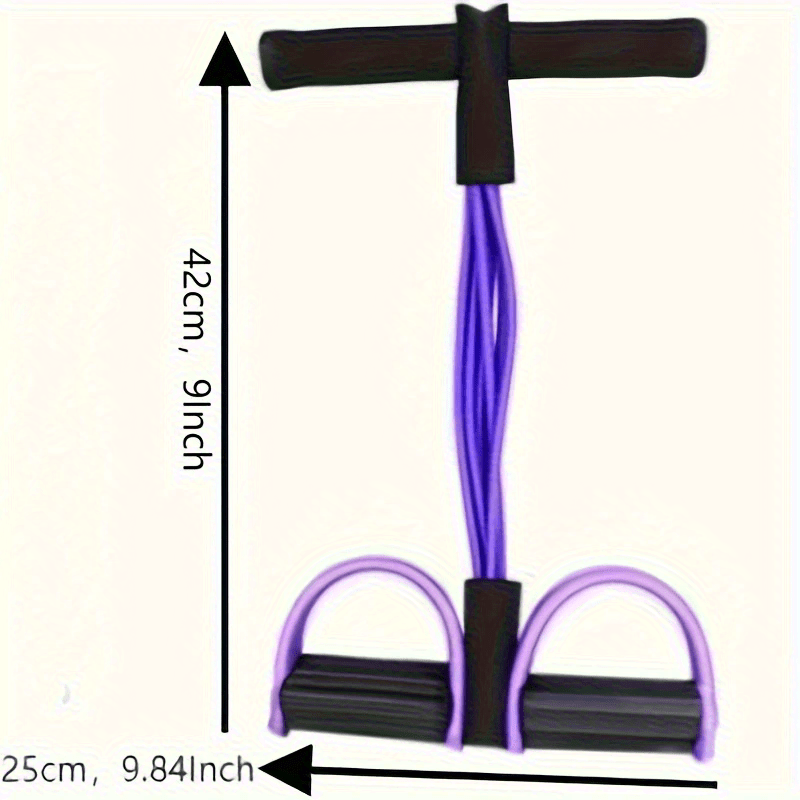 Six-Tube Upgraded High-Tension Resistance Band - Ergonomic Design, Durable Purple Resistance Bands, Suitable for Home Gym, Cardio Exercise, and Strength Training, Exercise Accessory, Fashionable Sports Equipment, Comfortable