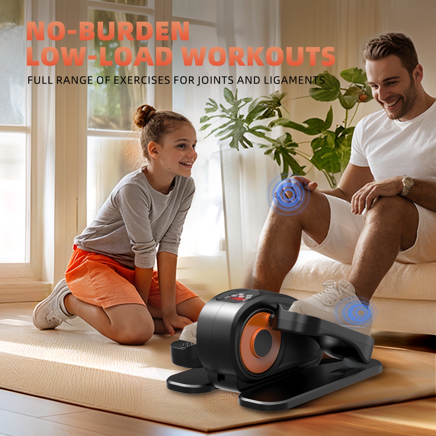 Under Desk Elliptical Machine, Ellipse Leg Exerciser for Seniors Fully Assembled, Quiet & Portable Electric Seated Pedal Exerciser with Remote Control & 12 Adjustable Speeds