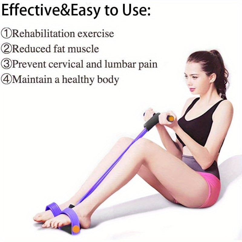Six-Tube Upgraded High-Tension Resistance Band - Ergonomic Design, Durable Purple Resistance Bands, Suitable for Home Gym, Cardio Exercise, and Strength Training, Exercise Accessory, Fashionable Sports Equipment, Comfortable