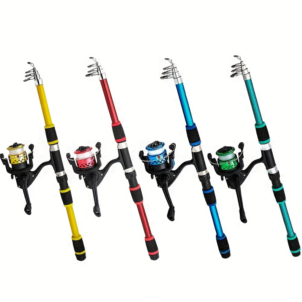 Spinning Fishing Rod and Reel Combo 70.87inch Telescopic Rod with 5.2:1 3BB Reel Max Drag 11.02LB Full Fishing Accessories Kit Set