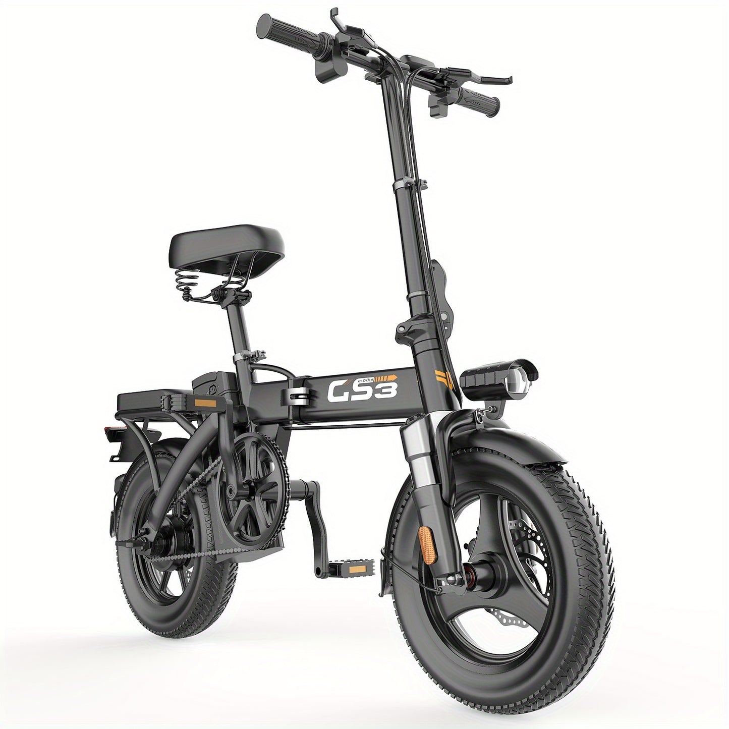 Adult Folding Electric Bicycle | 500W Motor, 20 Mph Speed, 10-35 Mile Range, 14-inch Compact Size, Disc Brakes, City Commuting Electric Bike, High-quality Accessories, Alloy Steel Wheels, Classic Style