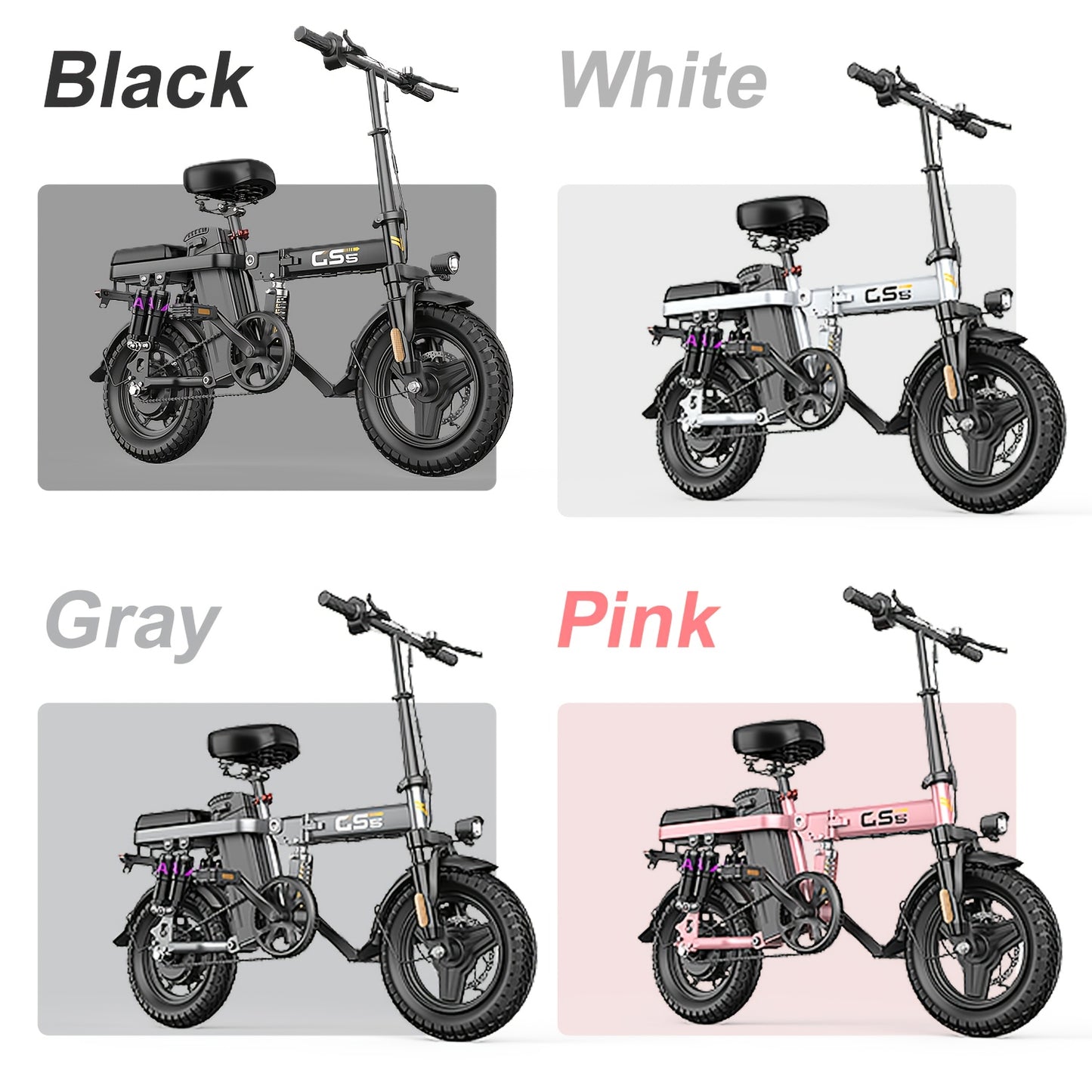 Adult Folding Electric Bicycle | 500W Motor, 20 Mph Speed, 10-35 Mile Range, 14-inch Compact Size, Disc Brakes, City Commuting Electric Bike, High-quality Accessories, Alloy Steel Wheels, Classic Style