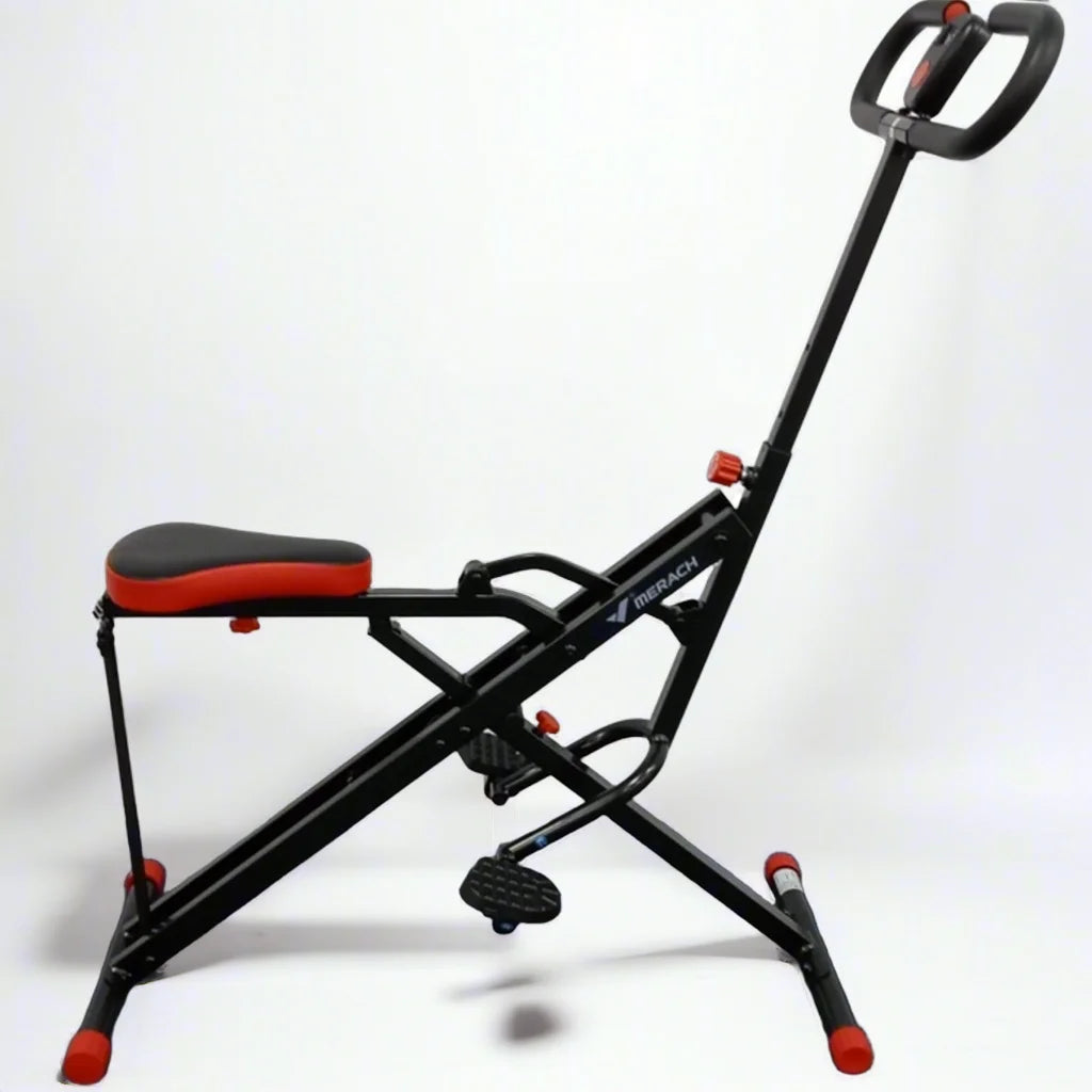 MERACH Squat Machine 2in1 Squat Rowing Machine Easy Setup Foldable Exercise Equipment Glute Trainer Machine Glutes Leg Home Fit