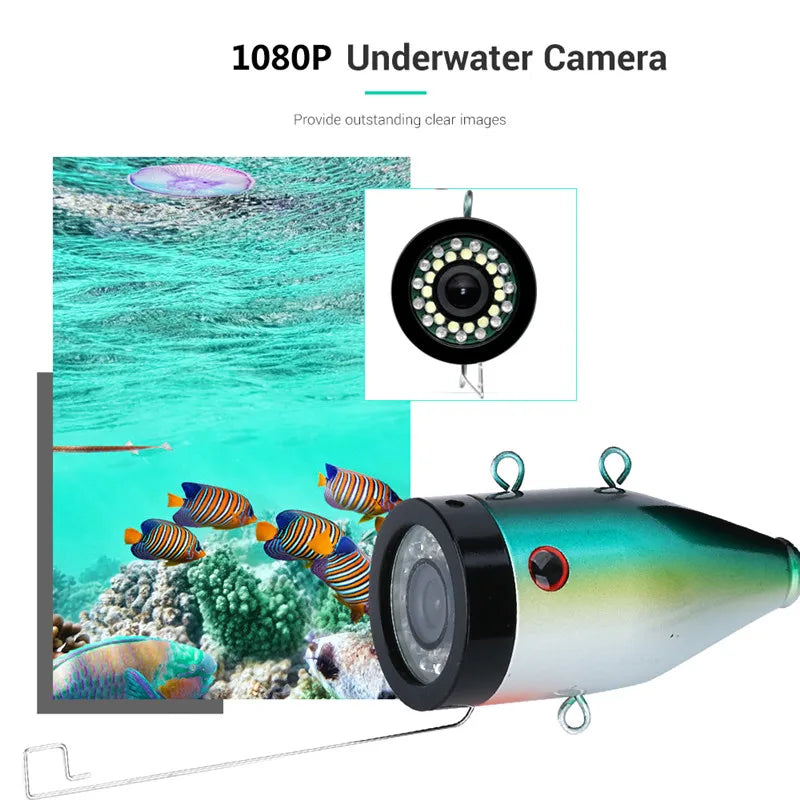 MAOTEWANG 9''HD 1080P Screen Fish Finder Underwater Fishing Camera 15pcs White LEDs +15pcs IR Lamp for River/Winter Ice Fishing