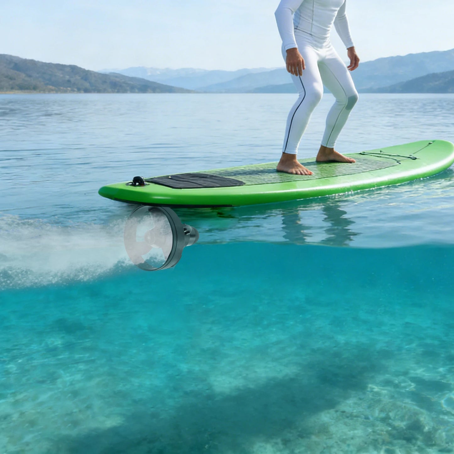200Kg Thrust Underwater Thruster, SUP Propeller Propulsion, Underwater Jet Thruster Engine for Stand Up Paddle Board Surfboards
