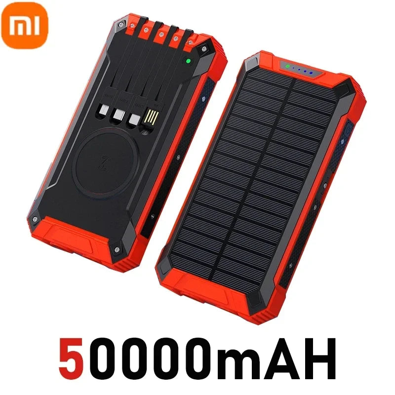 XIAOMI Solar Wireless Power Bank 200000mAh Large Capacity Fast Charging External Battery Outdoor Survival Emergency Equipment