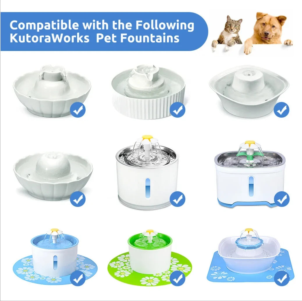 Cat Water Fountain LED Light Pet Water Pump Ultra-quiet brushless motor Replacement for Cat Drinking Dispenser Pet Accessories