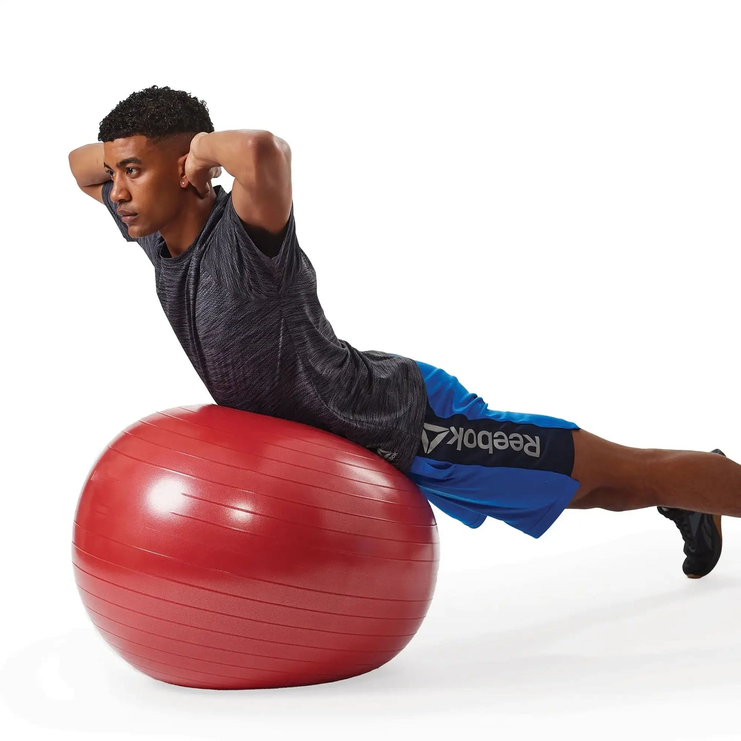 55-75CM Weighted Stability Ball with Pump, Anti-Burst Exercise Yoga Ball for Home Gym, Balance & Core Training
