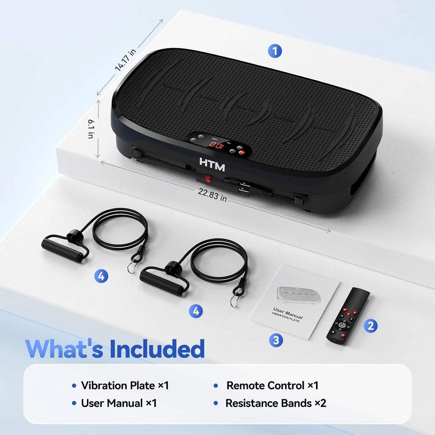 Vibration Plate Fitness Multi-Function Vibration Trainer 330lbs 120 Levels Whole Body Workout for Home Gym Muscle Relax Exercise
